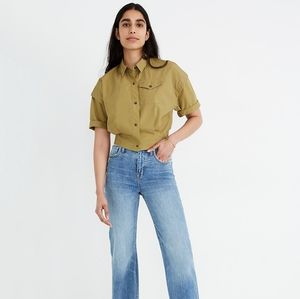 Madewell military crop shirt size medium